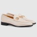 Gucci Womens Jordaan Loafers in Pink Leather with Crystals