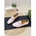 Gucci Womens Jordaan Loafers in Pink Leather with Crystals