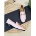 Gucci Womens Jordaan Loafers in Pink Leather with Crystals