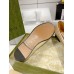 Gucci Womens Jordaan Loafers in Gold Metallic Leather with Crystals