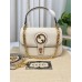 Gucci Blondie Small Top Handle Bag in White Cuir Leather