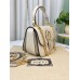Gucci Blondie Small Top Handle Bag in White Cuir Leather