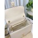 Gucci Blondie Small Top Handle Bag in White Cuir Leather