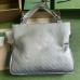 Gucci Blondie Medium Tote Bag in Silver Metallic Leather