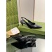 Gucci Slingback Pumps 55mm in Black Patent Leather