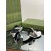 Gucci Thong Sandals 55mm in Silver Metallic Leather