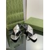 Gucci Thong Sandals 55mm in Silver Metallic Leather