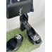 Gucci Platform Pumps in Black Patent Lether with Crystals G