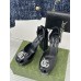 Gucci Platform Pumps in Black Patent Lether with Crystals G