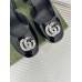 Gucci Platform Pumps in Black Patent Lether with Crystals G
