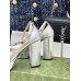 Gucci Platform Pumps in Silver Metallic Lether with Crystals G
