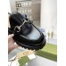 Gucci Womens Mules in Black Leather with Horsebit