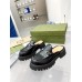 Gucci Womens Mules in Black Leather with Horsebit