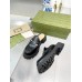 Gucci Womens Mules in Black Leather with Horsebit