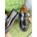 Gucci Womens Horsebit Loafers in Noir Leather with Lug Sole