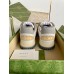 Gucci Womens Sneakers in White Distressed Effect Leather