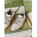 Gucci Womens Sneakers in White Distressed Effect Leather
