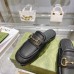 Gucci Womens Loafer Slippers in Black Leather with Horsebit