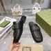 Gucci Womens Loafer Slippers in Black Leather with Horsebit