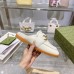 Gucci Womens Loafer Slippers in White Leather with Horsebit