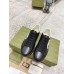 Gucci Mens Ace Sneakers in Black Leather with White Interlocking G