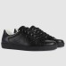 Gucci Mens Ace Sneakers in Black GG Embossed Leather