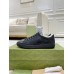 Gucci Mens Ace Sneakers in Black GG Embossed Leather