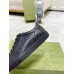 Gucci Mens Ace Sneakers in Black GG Embossed Leather