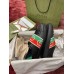 Gucci Mens Ace Sneakers in Black Leather with Elastic Web