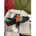 Gucci Mens Ace Sneakers in Black Leather with Elastic Web