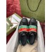 Gucci Mens Ace Sneakers in Black Leather with Elastic Web