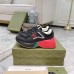 Gucci Mens Rhyton Sneakers in Black Leather Effect Fabric