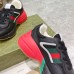 Gucci Mens Rhyton Sneakers in Black Leather Effect Fabric