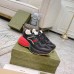 Gucci Mens Rhyton Sneakers in Black Leather Effect Fabric