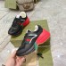 Gucci Mens Rhyton Sneakers in Black Leather Effect Fabric