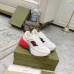 Gucci Mens Rhyton Sneakers in White Leather Effect Fabric