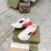 Gucci Mens Rhyton Sneakers in White Leather Effect Fabric