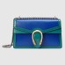 Gucci Dionysus Bicolor Small Shoulder Bag in Blue Leather