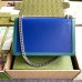 Gucci Dionysus Bicolor Small Shoulder Bag in Blue Leather