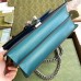 Gucci Dionysus Bicolor Small Shoulder Bag in Blue Leather
