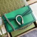 Gucci Dionysus Bicolor Small Shoulder Bag in Green Leather