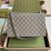 Gucci Dionysus Small Shoulder Bag in GG Canvas with Red Suede