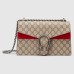 Gucci Dionysus Small Shoulder Bag in GG Canvas with Red Suede