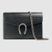 Gucci Dionysus Mini Chain Wallet in Black Leather