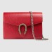 Gucci Dionysus Mini Chain Wallet in Red Leather
