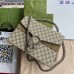 Gucci Dionysus Medium Shoulder Bag in GG Canvas with Taupe Suede