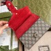 Gucci Dionysus Mini Shoulder Bag in GG Canvas with Red Suede