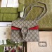 Gucci Dionysus Mini Shoulder Bag in GG Canvas with Red Suede