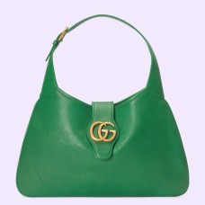 Gucci Aphrodite Medium Shoulder Bag in Green Leather