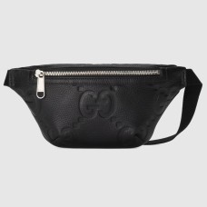 Gucci Belt Bag In Black Jumbo GG Leather